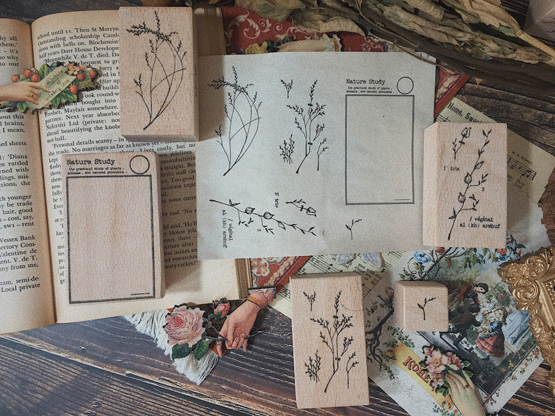 Jeenzaa Zoey Studio - <Flower. Branch > | Set 1 | Rubber Stamps