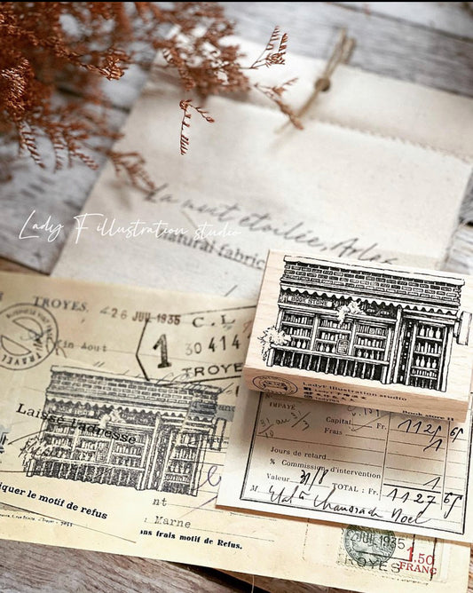 Lady F - Book Store II | Rubber Stamp