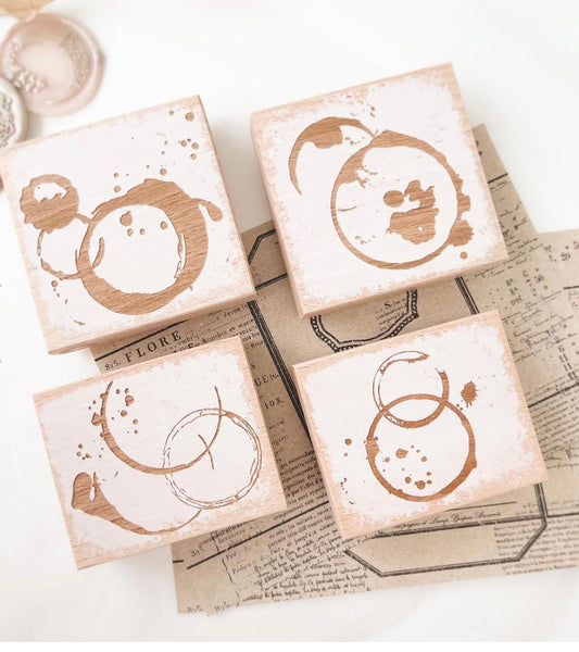 Journal Pages - Coffee Stain | Rubber Stamps