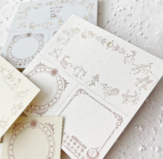 Journal Pages -  "Life Of The Sign" | 40pcs Notepad | Ephemera Paper