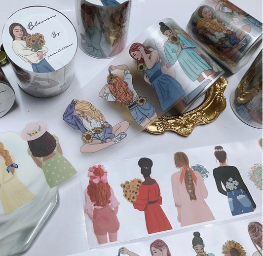 Piscoletters Blossom | 6cm PET Tape | Release Paper