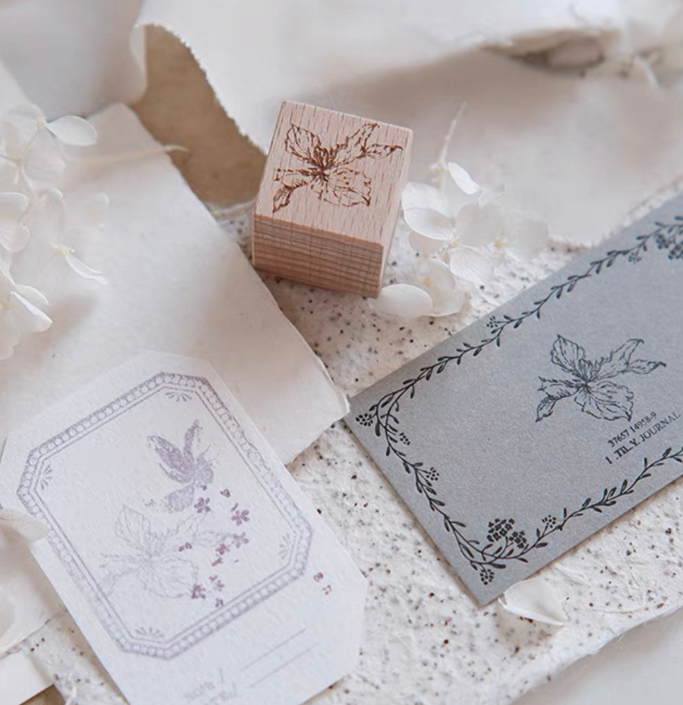 Jeenzaa Zoey Studio - Vol.9《Flower・Falling・Shadow》| Option A | Rubber Stamps
