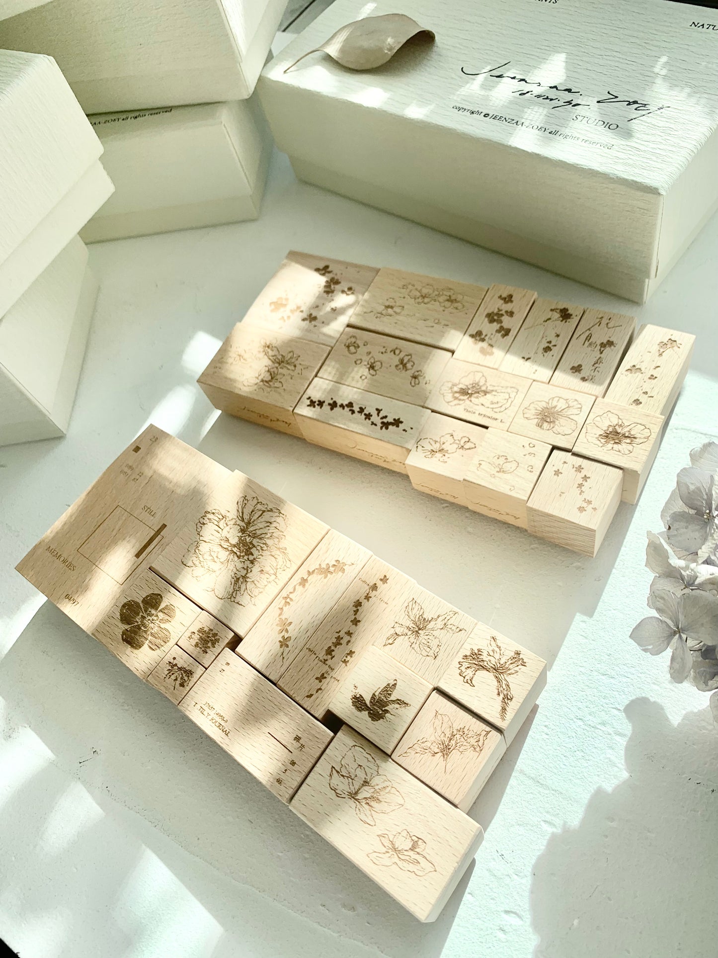 Jeenzaa Zoey Studio - Vol.9《Flower・Falling・Shadow》| Option A | Rubber Stamps