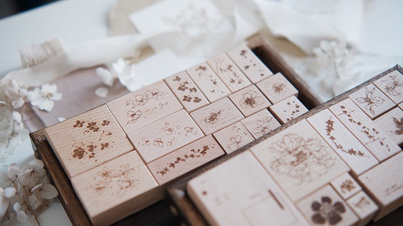 Jeenzaa Zoey Studio - Vol.9《Flower・Falling・Shadow》| Option A | Rubber Stamps