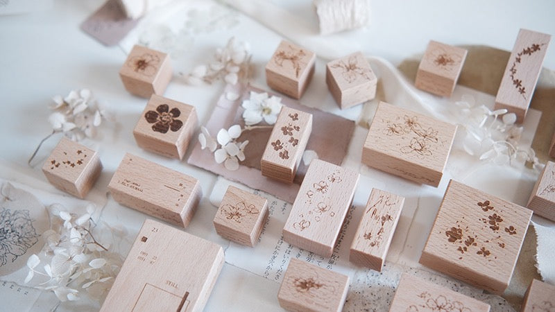 Jeenzaa Zoey Studio - Vol.9《Flower・Falling・Shadow》| Option A | Rubber Stamps