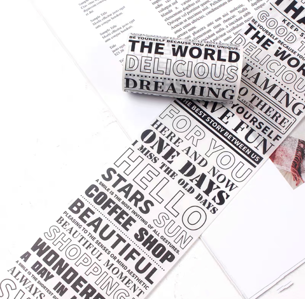 7.5cm Basic Washi Tape - Title | Release Paper