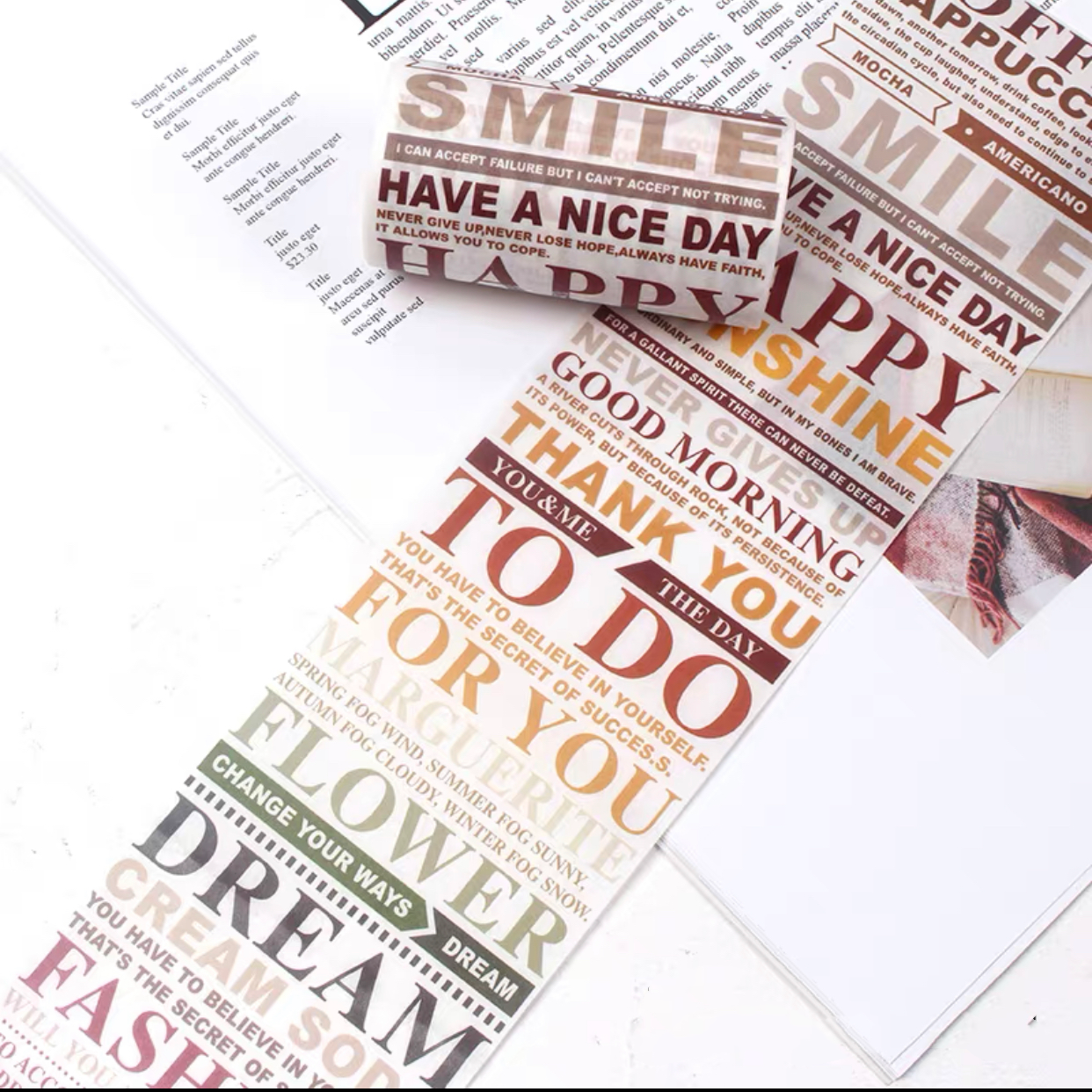 7.5cm Basic Washi Tape - Title | Release Paper