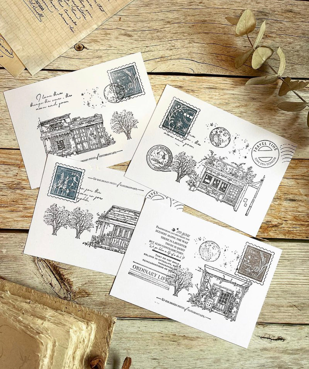 Lady F - Old House Coffee Shop | Rubber Stamp