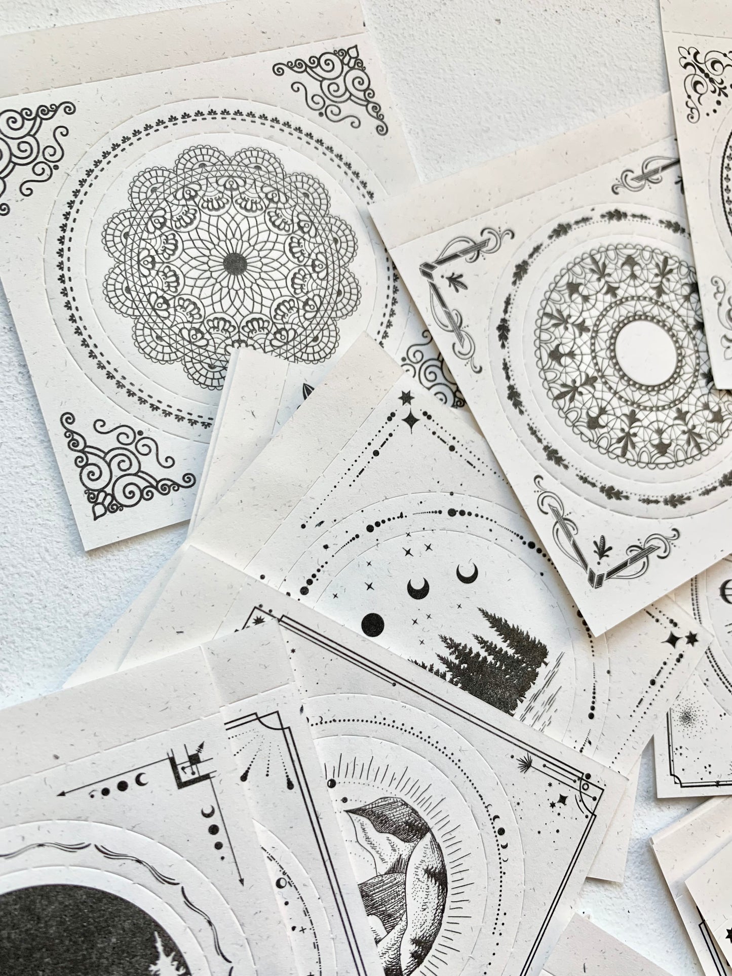 Star & Moon | 40pcs | Die Cut Ephemera Paper