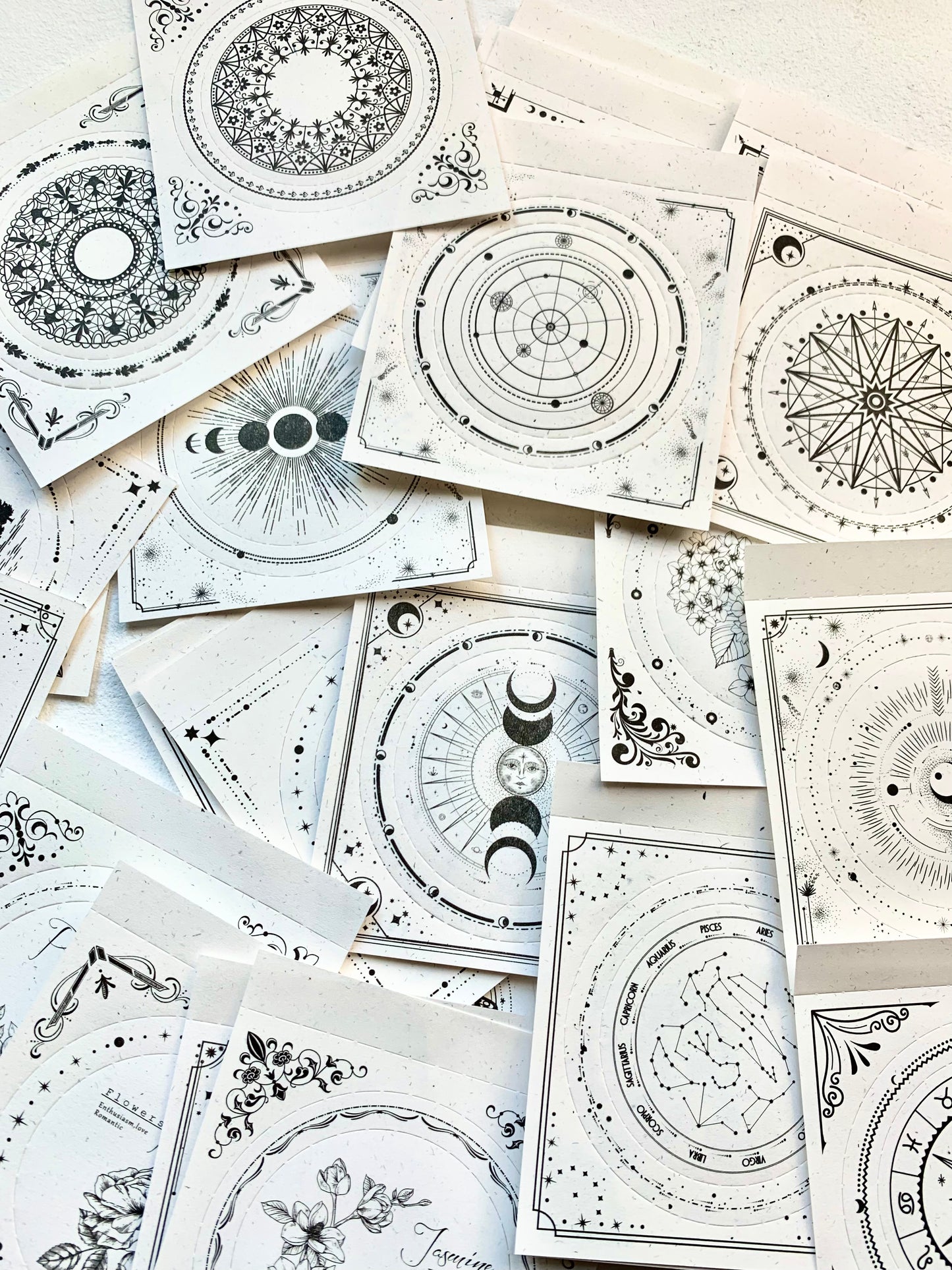 Star & Moon | 40pcs | Die Cut Ephemera Paper
