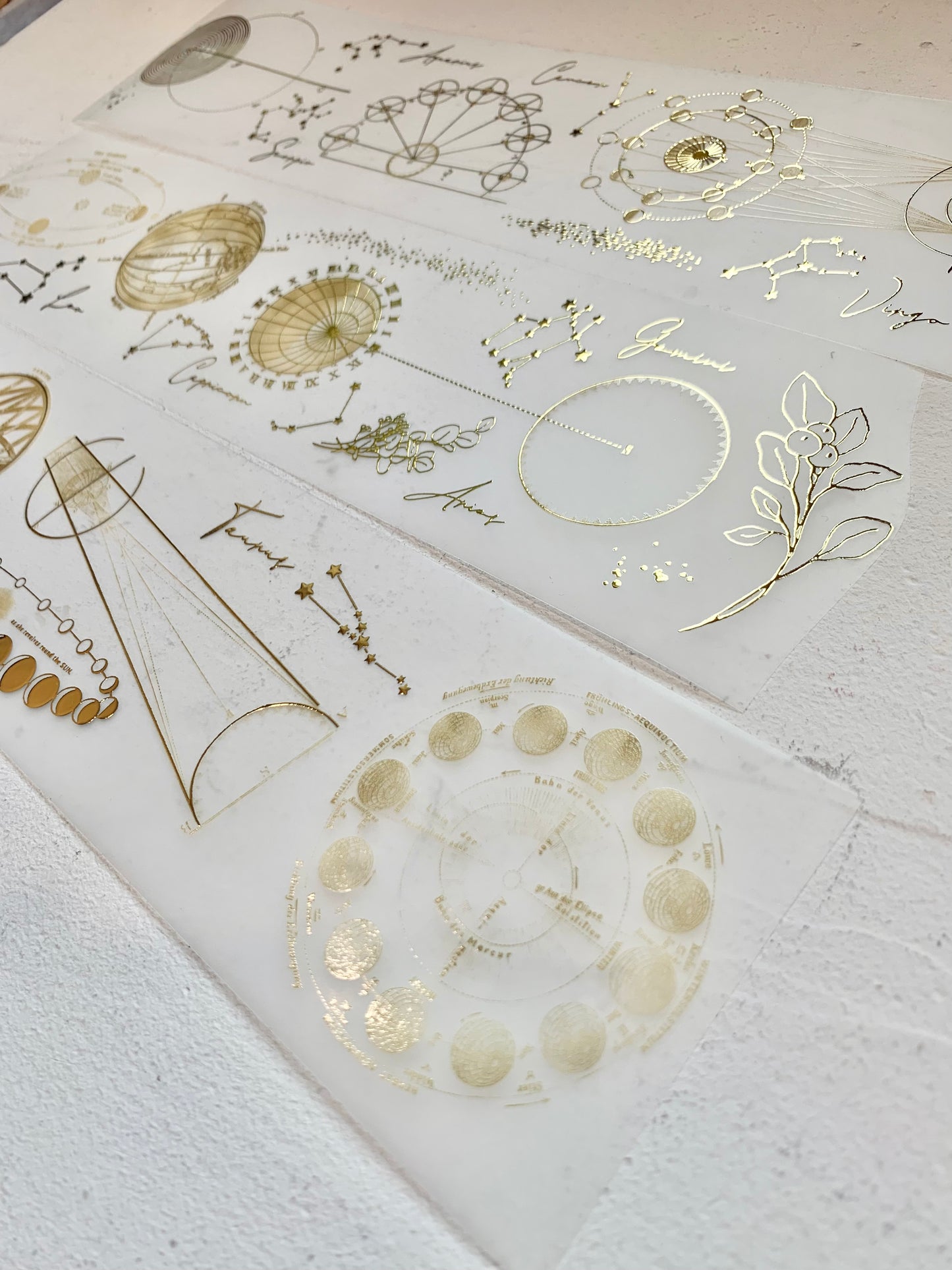 Journal Pages - Galaxy | 7cm PET Tape | Gold Foil | Release Paper