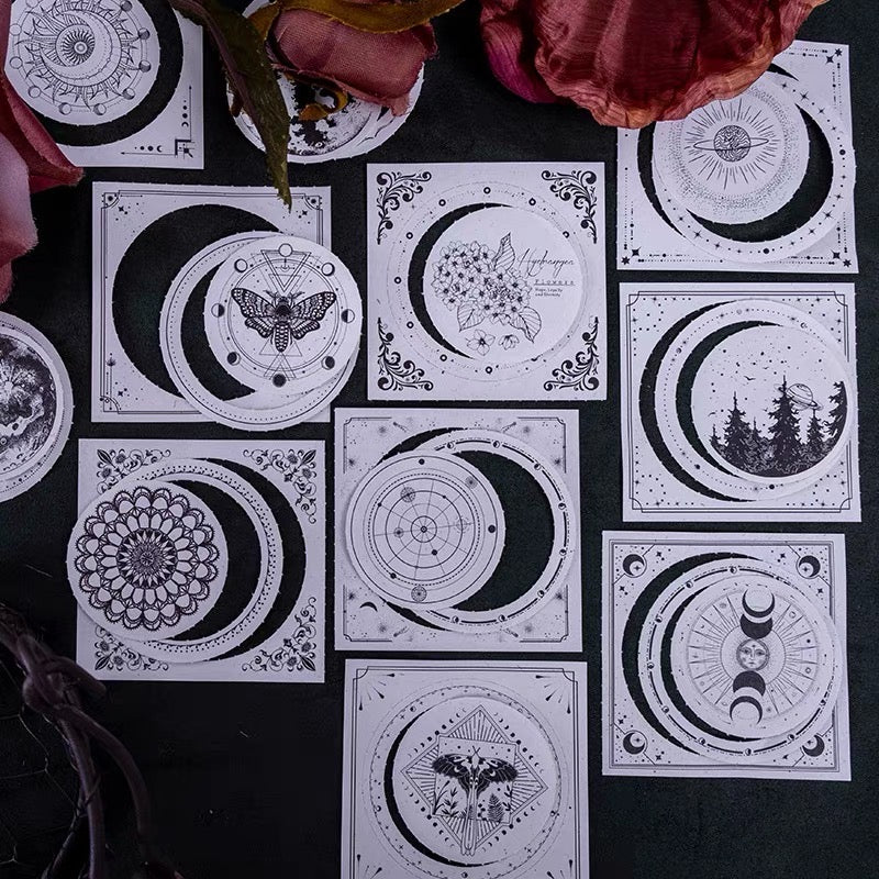 Star & Moon | 40pcs | Die Cut Ephemera Paper