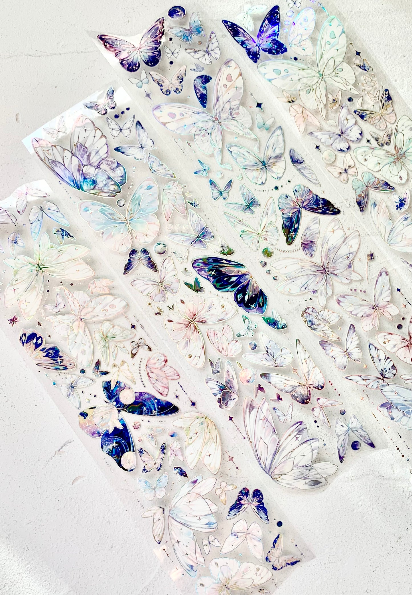 ZX Studio - Spring Butterfly | 6cm Laser Silver PET Tape | Release Paper