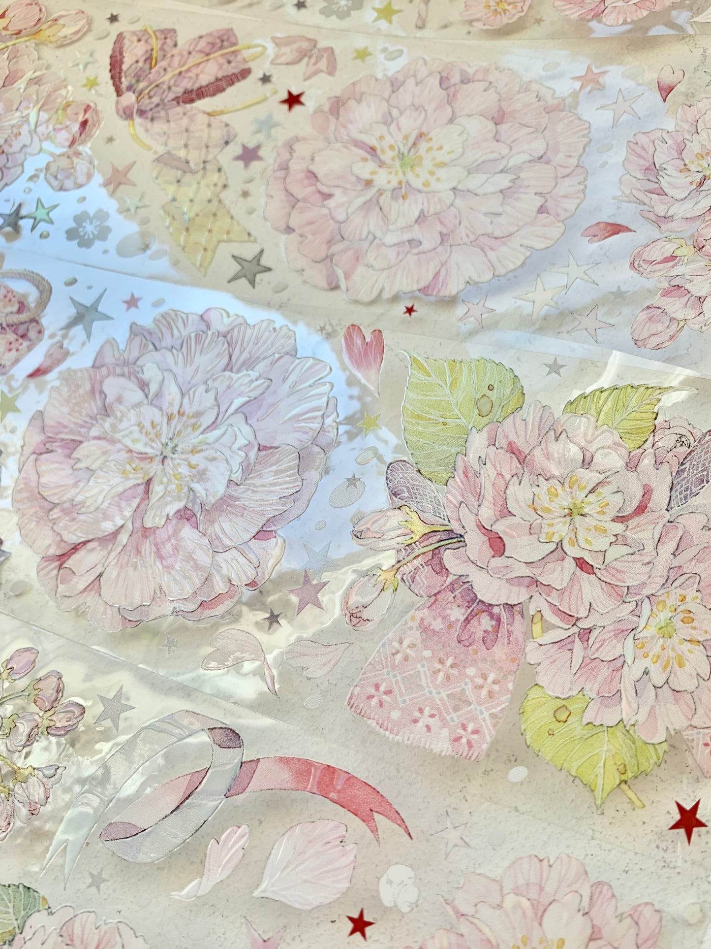 KY Studio - Cherry Blossom | 7cm Iridescent PET Tape | Release Paper