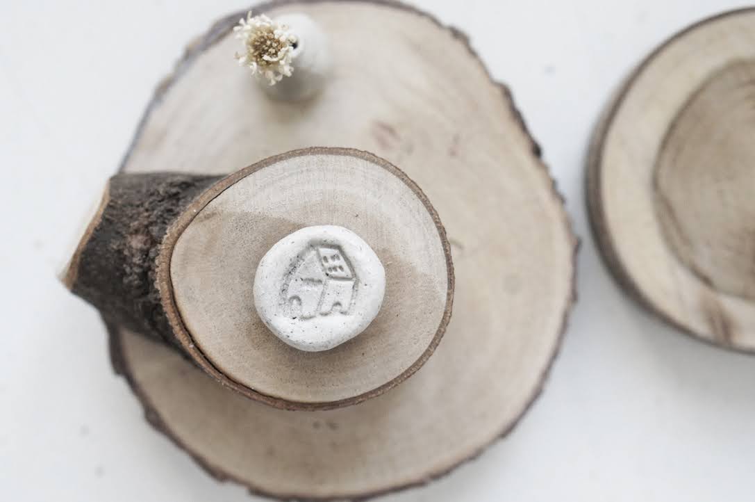 Black Milk Project - Mini House | Clay Holder Rubber Stamp