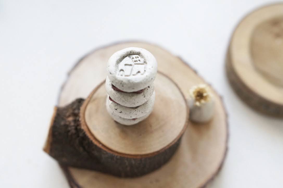 Black Milk Project - Mini House | Clay Holder Rubber Stamp