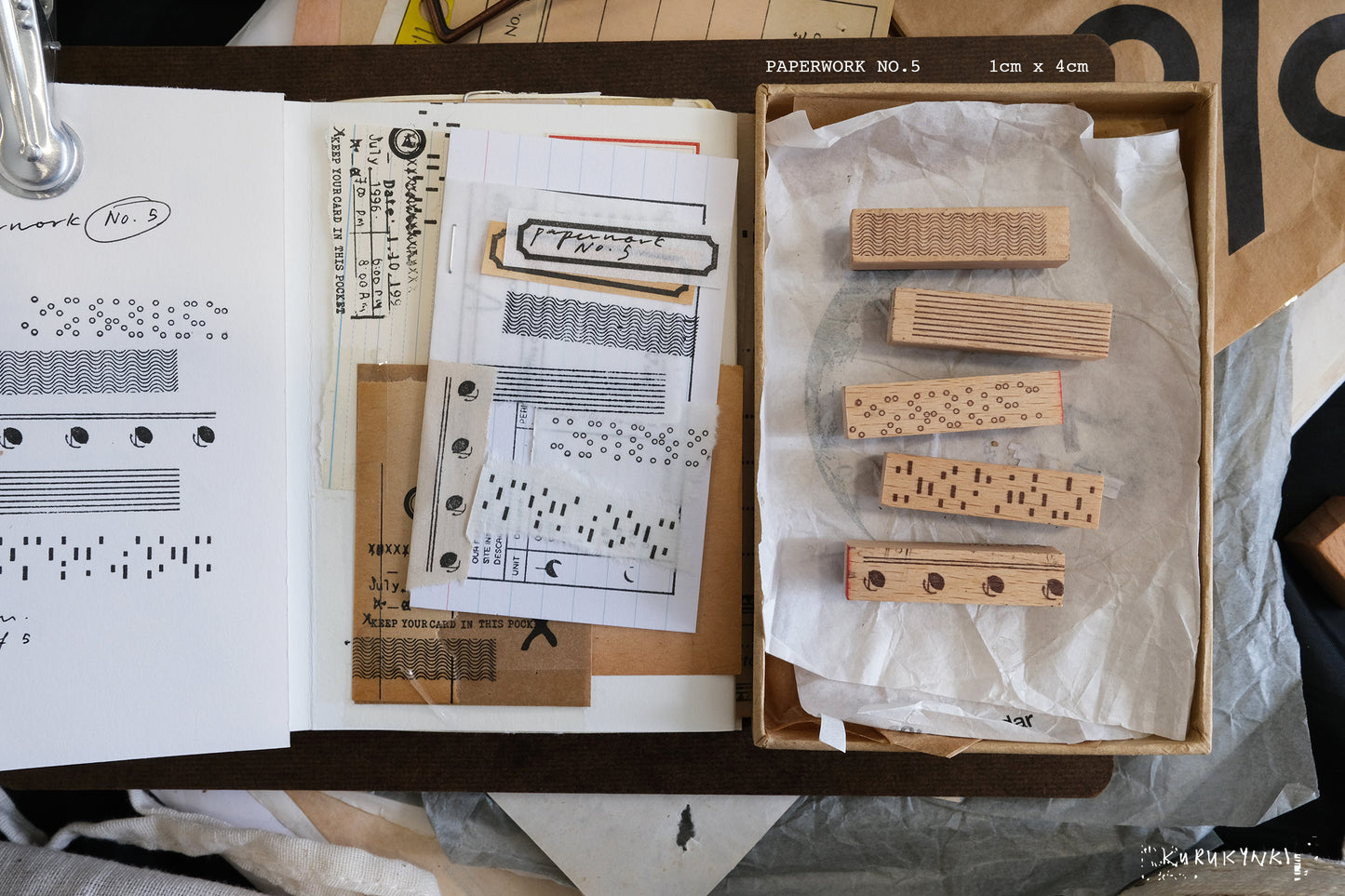 Kurukynki - Paperwork 5 | 5pcs Rubber Stamp Set