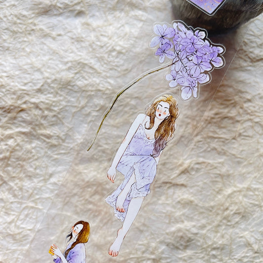 NEW! DingDing - No.47  A Little Purple | Kiss-cut | 5cm PET Tape |  Release Paper | 10M