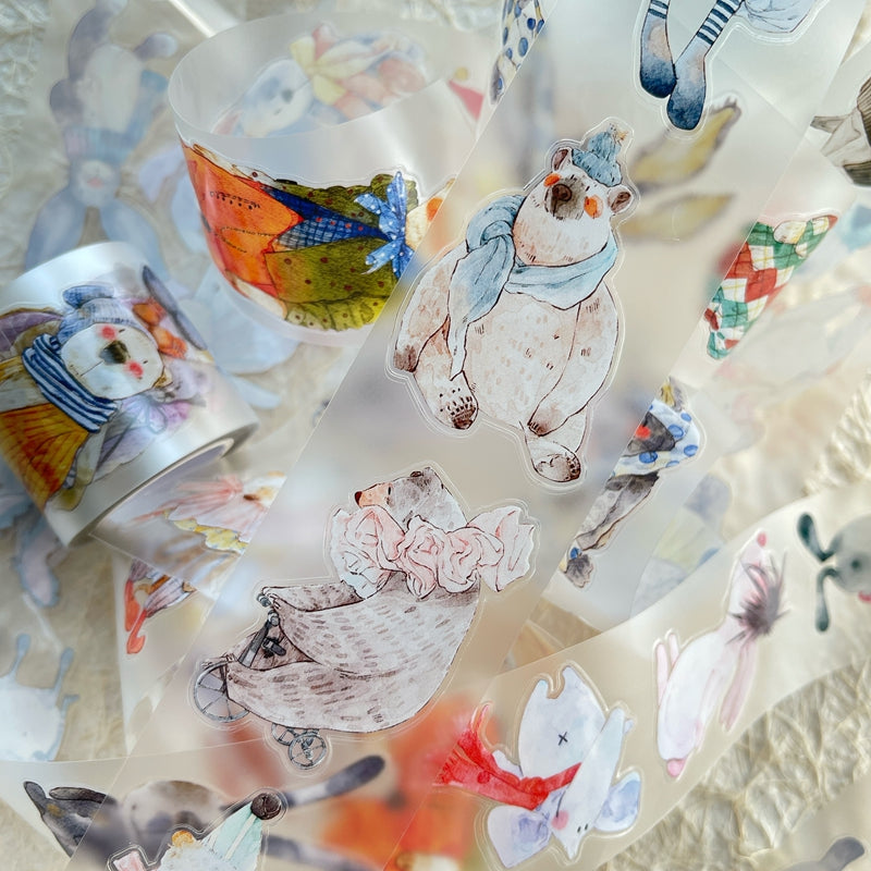 NEW! DingDing - No.46 A Little Whimsy | Kiss-cut | 4cm Matte PET Tape |  Release Paper | 10M