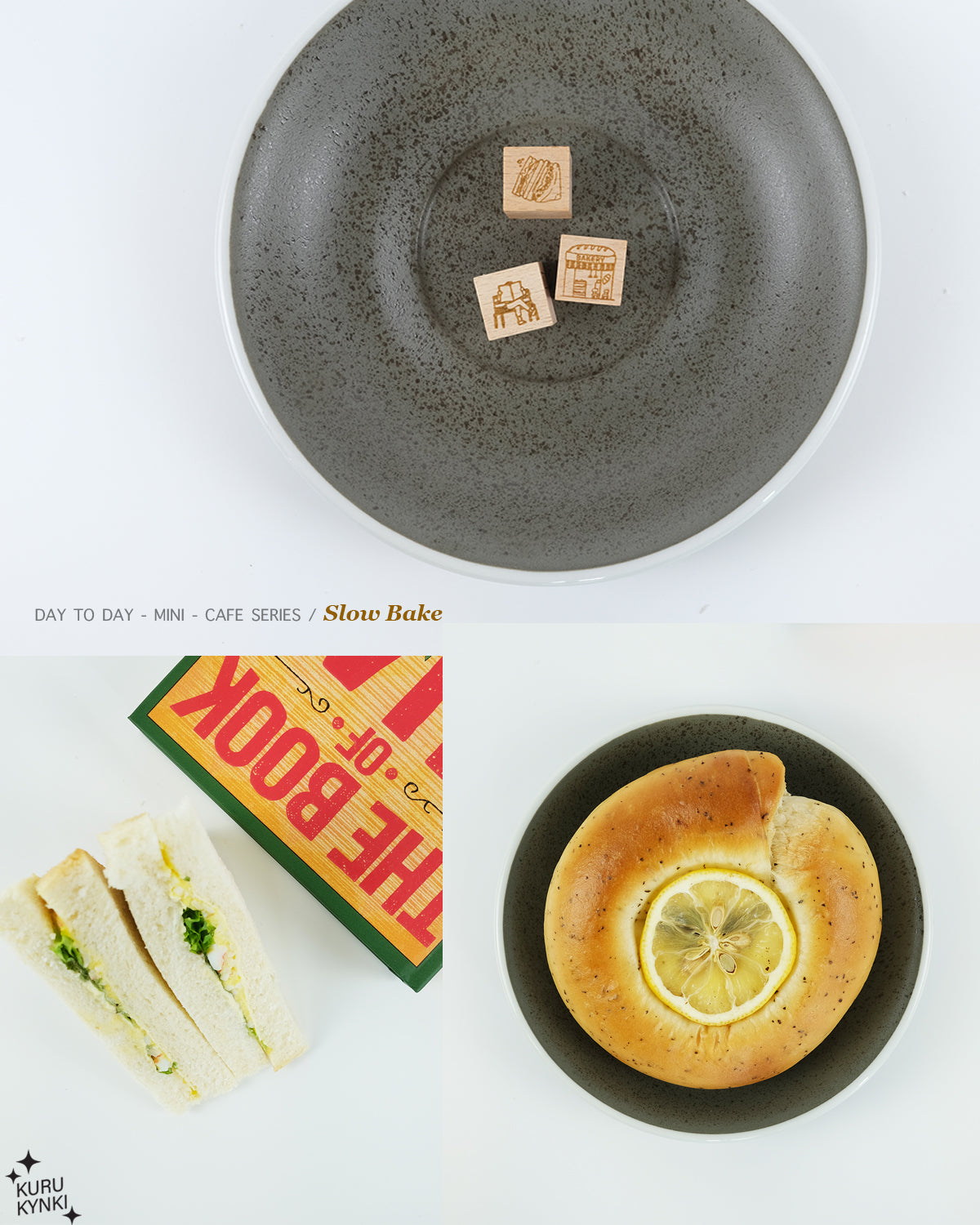 NEW! Kurukynki - Day to Day - Cafe Series | Mini Rubber Stamps