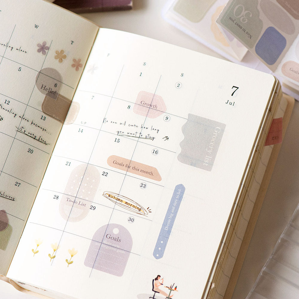 MU_lifestyle - The power of label | Page-turn | Kiss-cut | Washi Tape | Release Paper Book