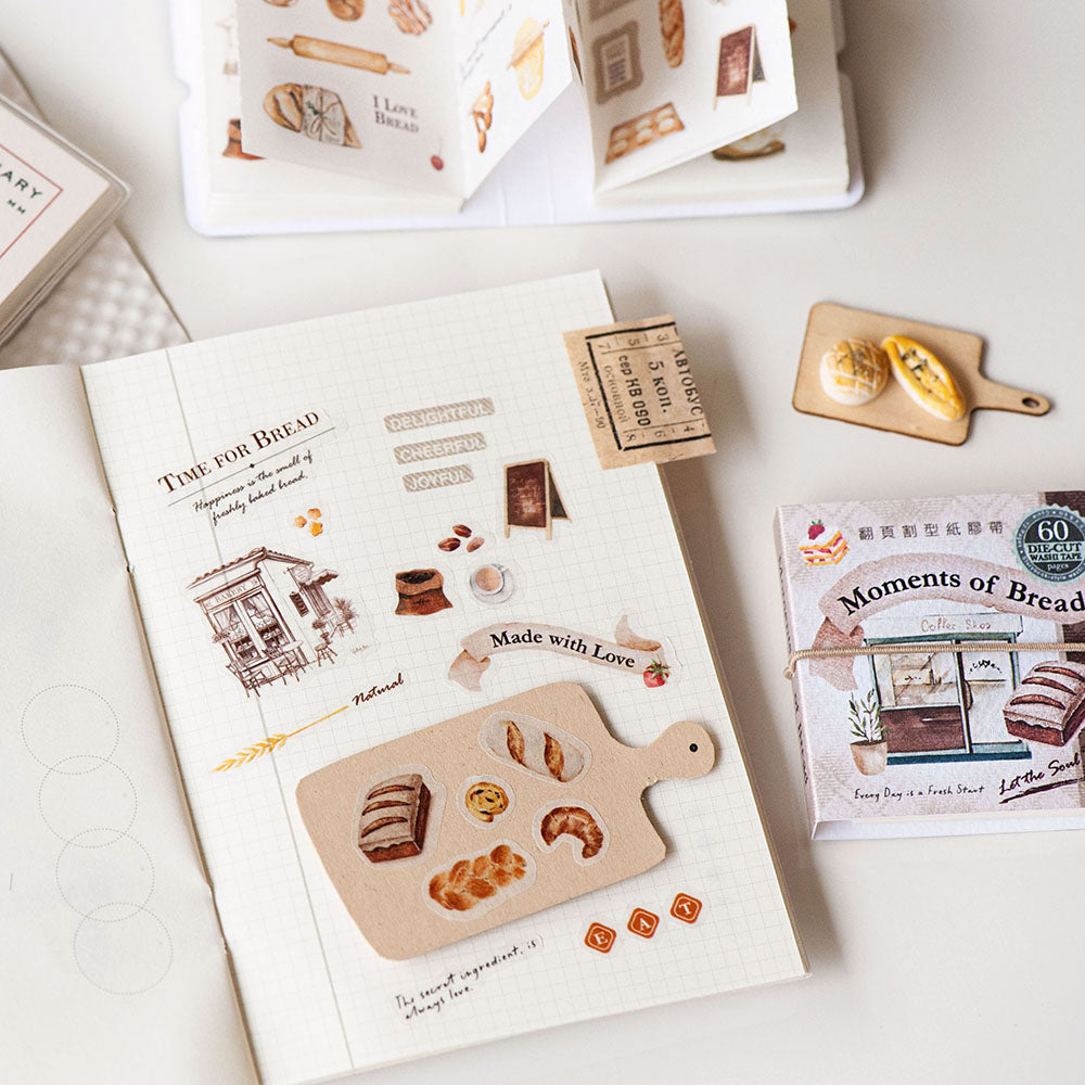 MU_lifestyle - Moments of Bread | Page-turn | Kiss-cut | Washi Tape | Release Paper Book