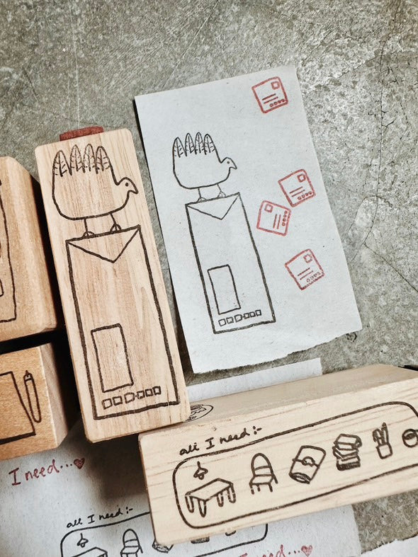 NEW! Catdoo - TEGAMI | 4pcs Rubber Stamp set