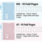Molinta - 2027 Fold-Out Calendar Insert | Pre-punched Holes | M5/ A7 / A6 Personal  | Journaling Accessories