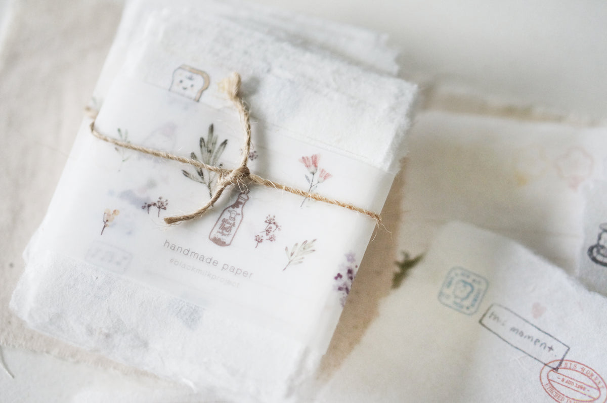 Black Milk Project - This Moment | 12 Sheets Handmade Paper Sheets | Ephemera Paper