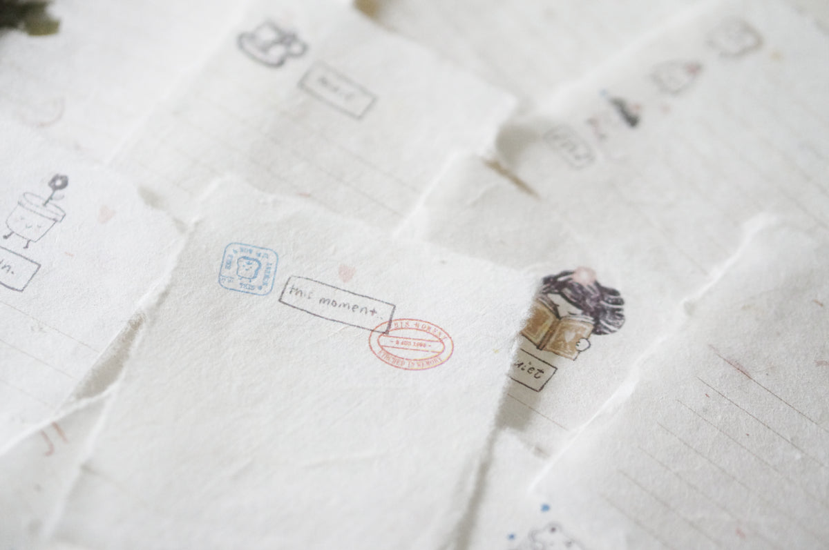 Black Milk Project - This Moment | 12 Sheets Handmade Paper Sheets | Ephemera Paper