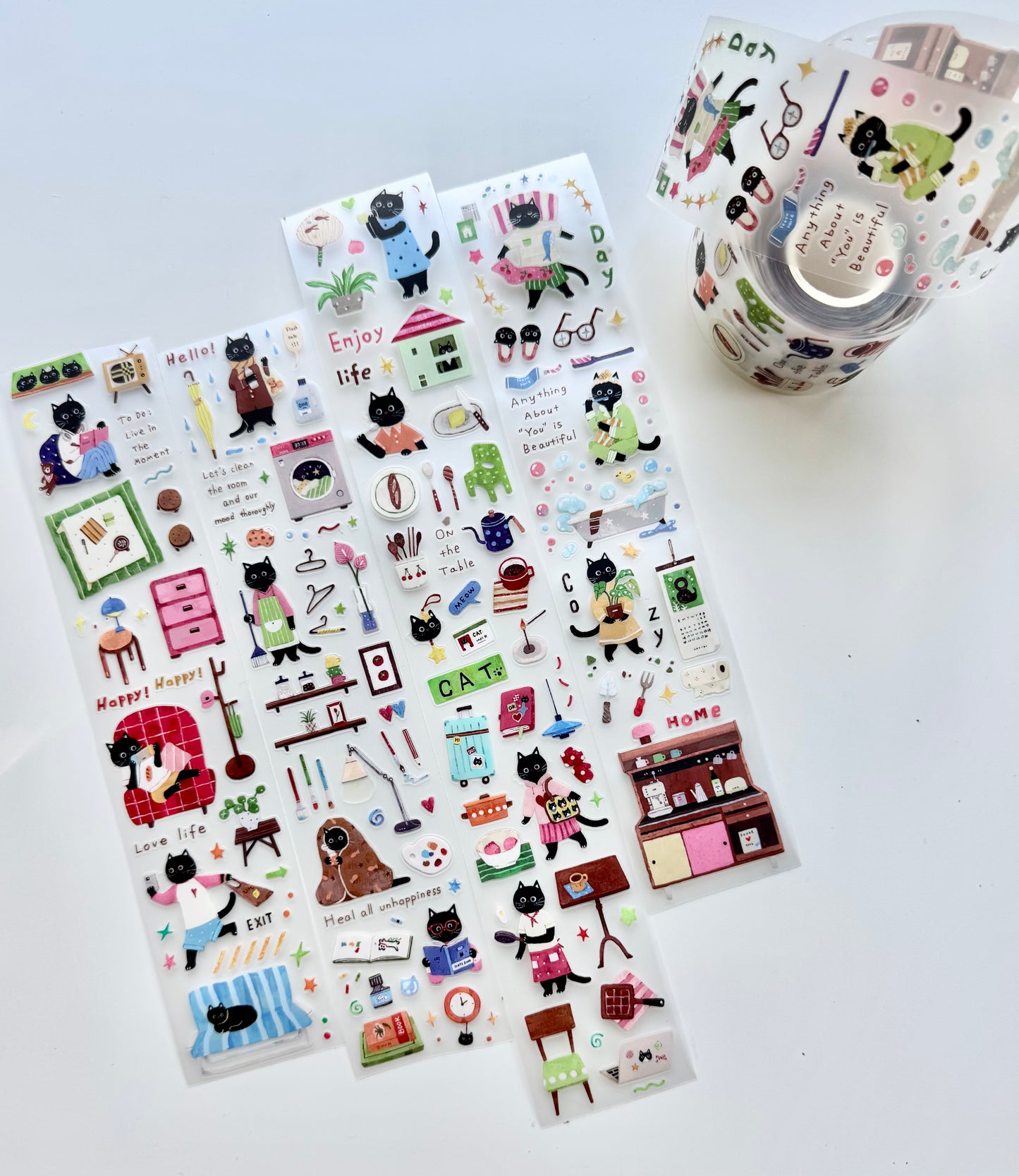 NEW! Spring Forth - Daily Kitty | Kiss-cut | 5cm PET Tape | Release Paper | 6M