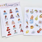 NEW! Lynn Illustration - Wonderful Day | Washi Paper Sticker | 2 Sheets Sticker