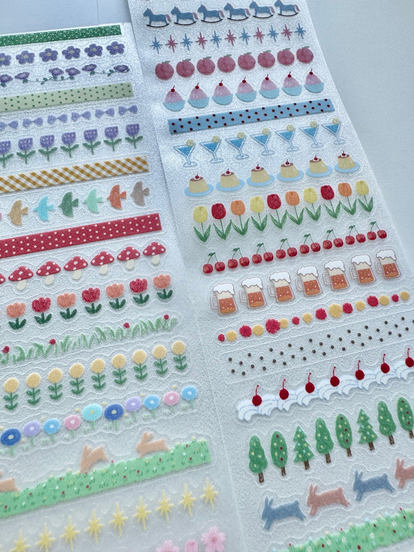 NEW! CCXX Studio - Strip Stickers | Kiss-cut | 6cm Glitter PET Tape | Release Paper | 5M