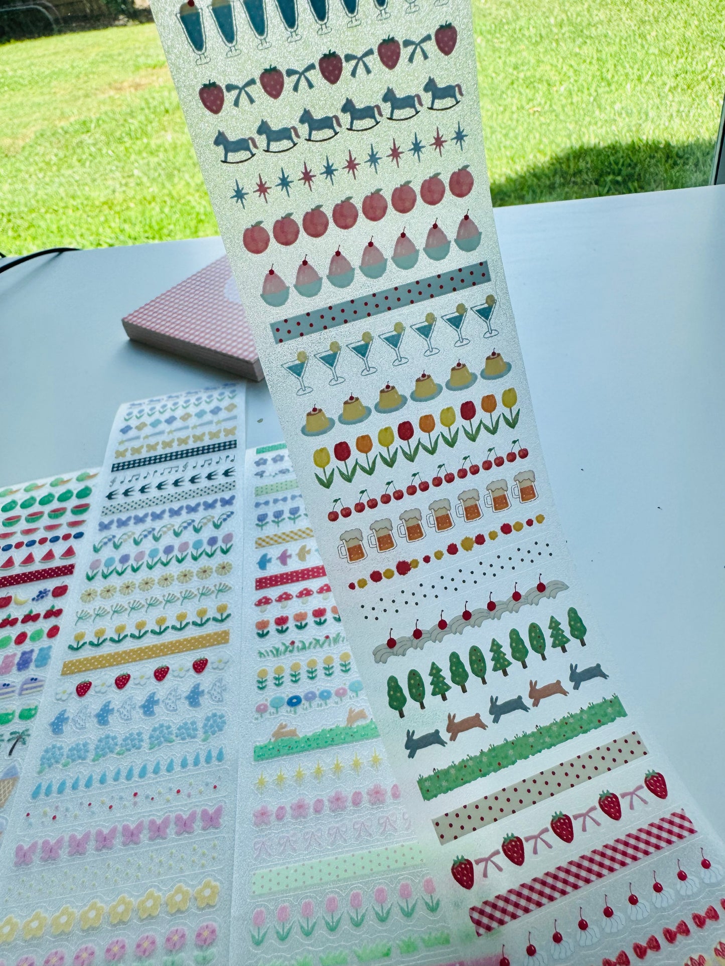 NEW! CCXX Studio - Strip Stickers | Kiss-cut | 6cm Glitter PET Tape | Release Paper | 5M