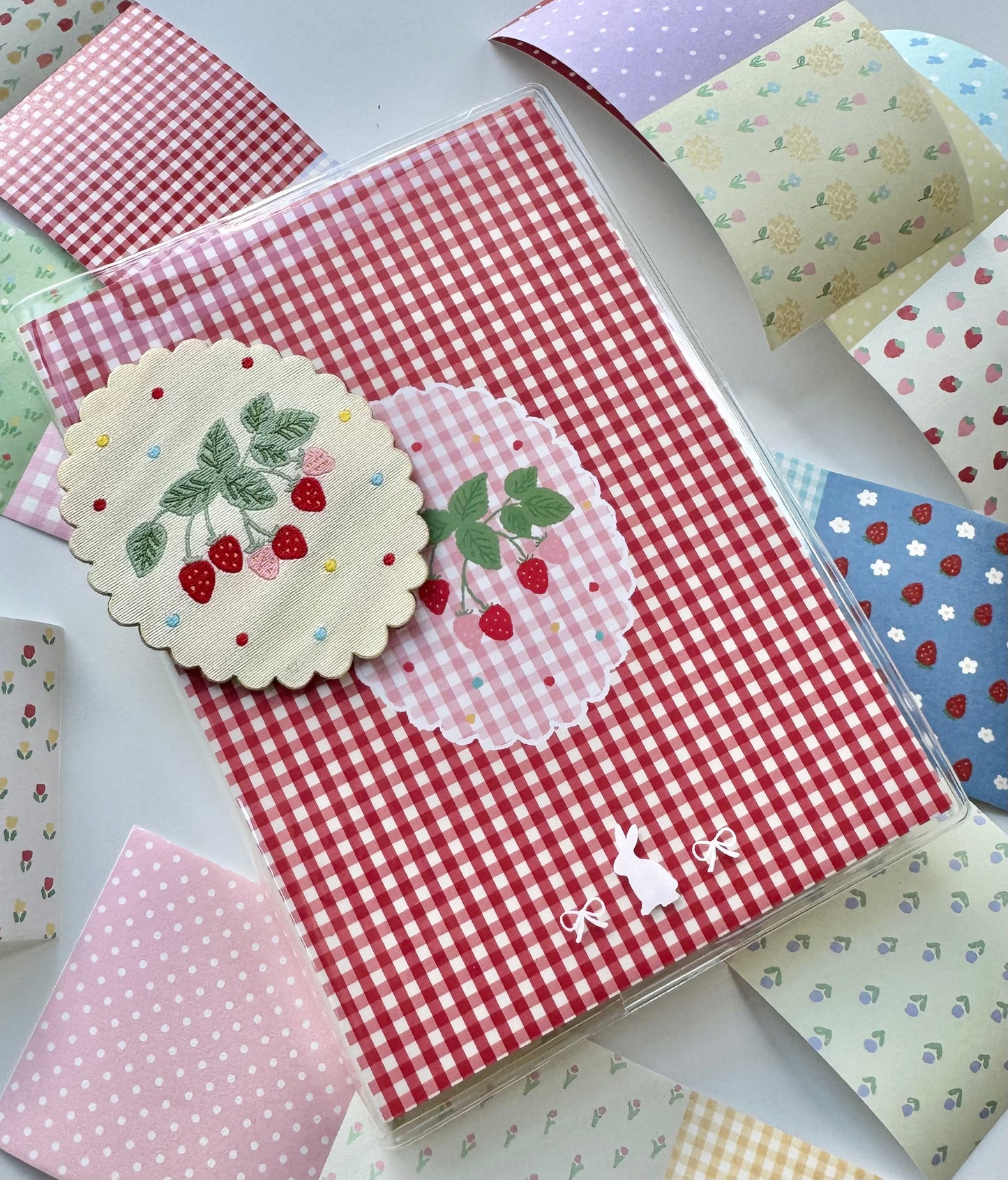 NEW! CCXX Studio - Strawberry | Colored Inner Pages | 128p Bound Notebook | EVA Cover | Journaling Accessory