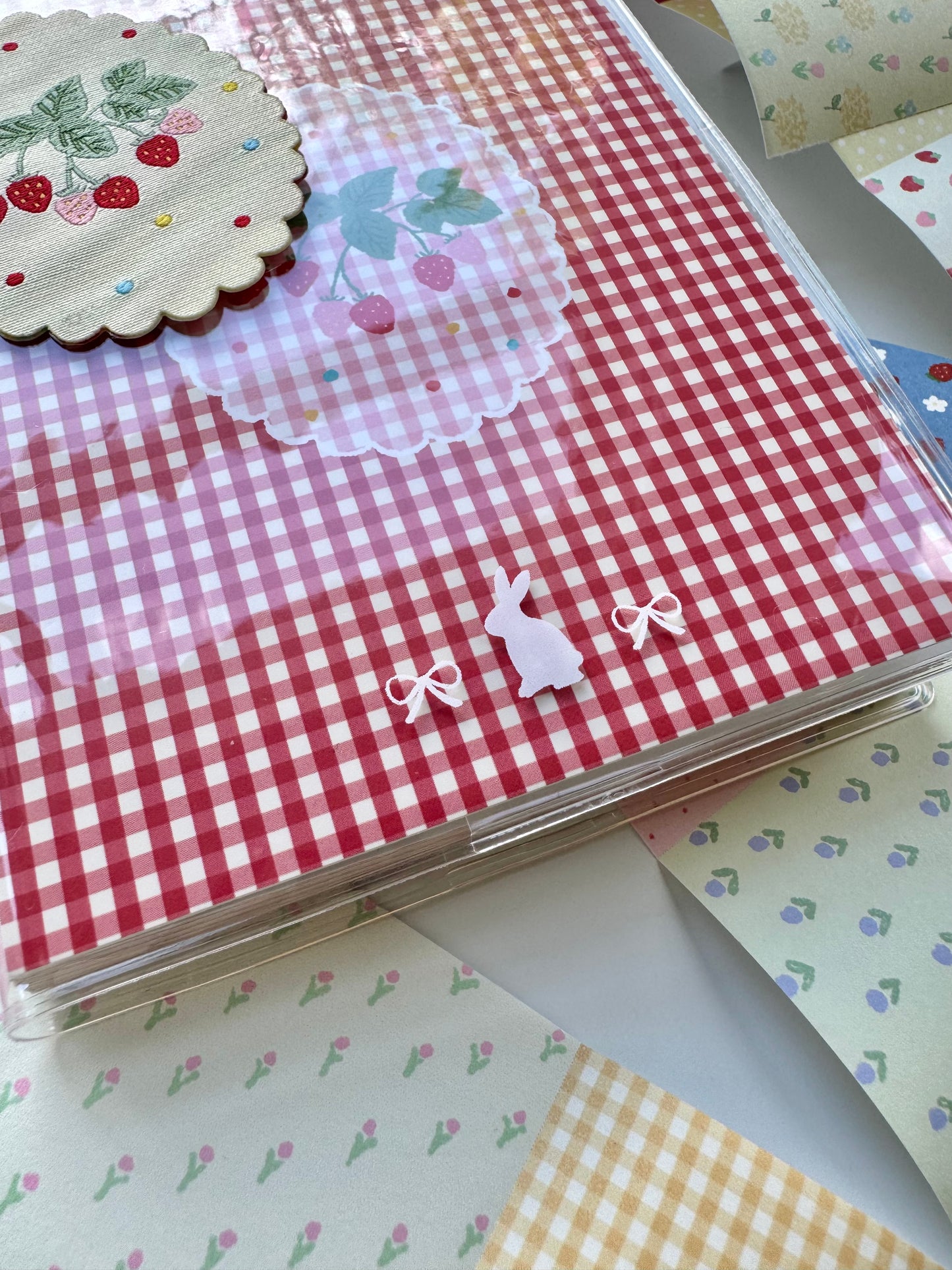 NEW! CCXX Studio - Strawberry | Colored Inner Pages | 128p Bound Notebook | EVA Cover | Journaling Accessory