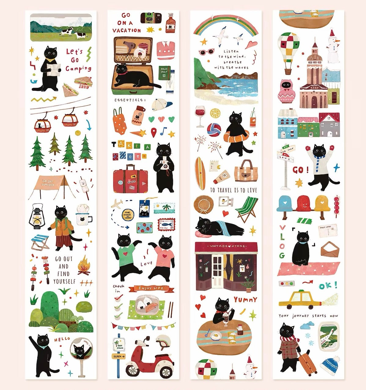NEW! Spring Forth X Cookie - Travel Kitty | Kiss-cut | 5cm PET Tape | Release Paper | 6M