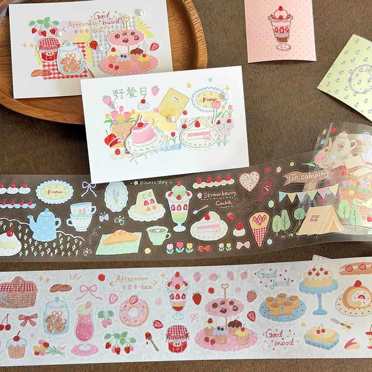 NEW! CCXX Studio - Strawberry Cake | Kiss-cut | 6cm Tape | Release Paper | 5M