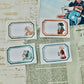 NEW! La Dolce Vita - Flower Frame | 8pcs Label Sticker Set