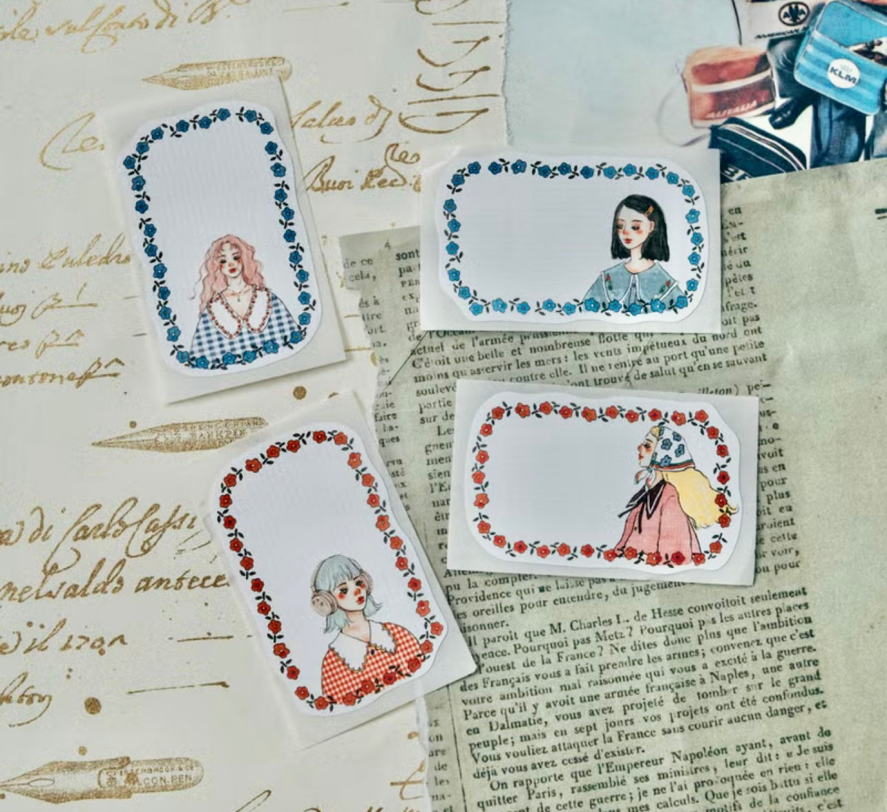 NEW! La Dolce Vita - Flower Frame | 8pcs Label Sticker Set