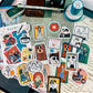 NEW! La Dolce Vita - Aiya Bungu Stationery store 10th Anniversary Sticker Set 24 Sheets | 24pcs Stickers