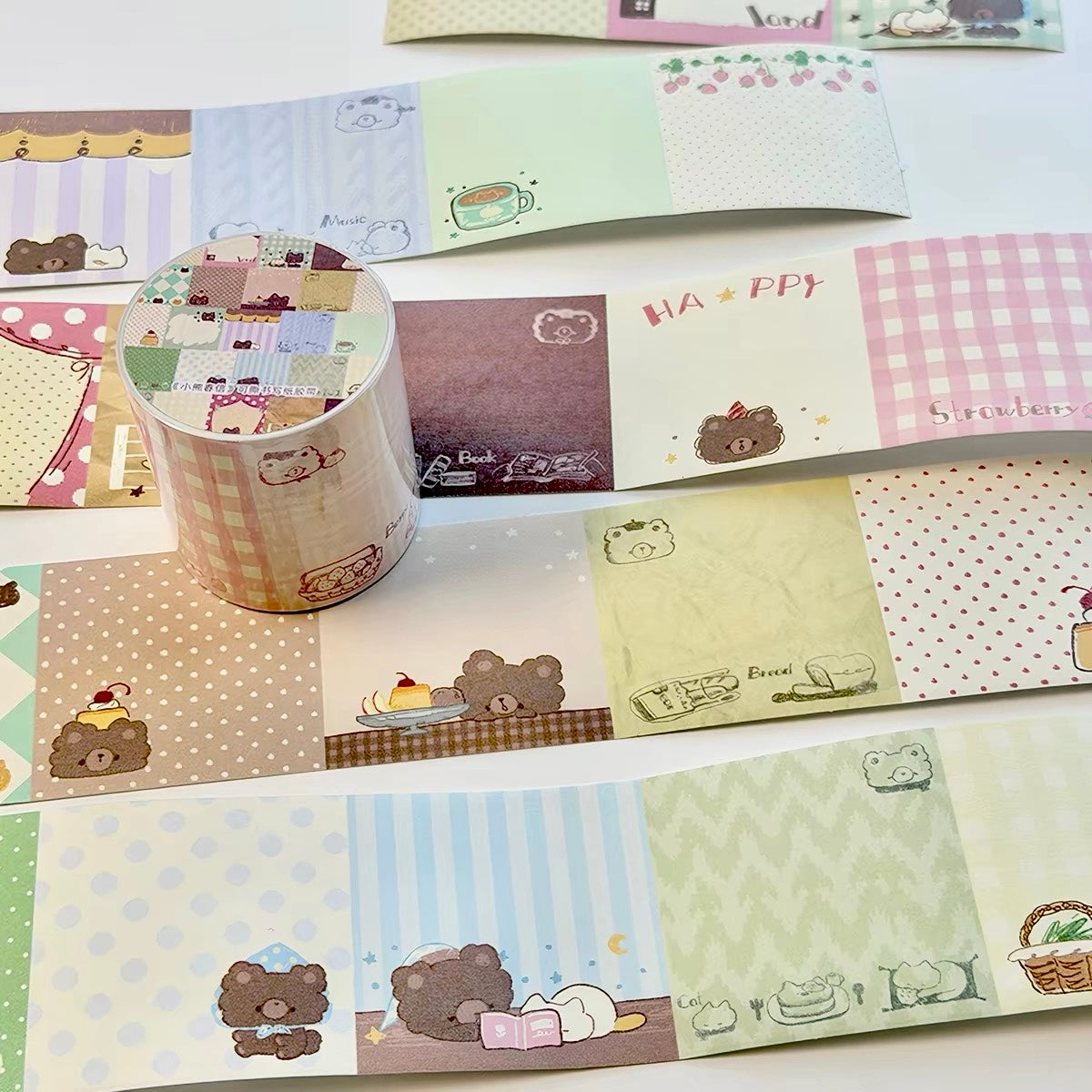 NEW! CCXX Studio - Spring Letter from Bear | Tear-Off | 5cm Paper Tape | Release Paper | 5M