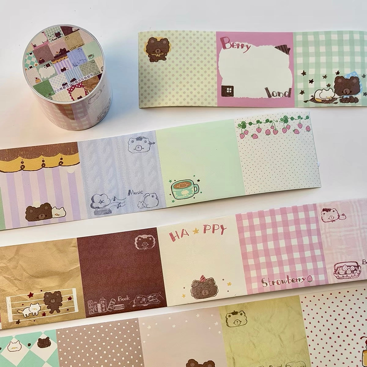 NEW! CCXX Studio - Spring Letter from Bear | Tear-Off | 5cm Paper Tape | Release Paper | 5M