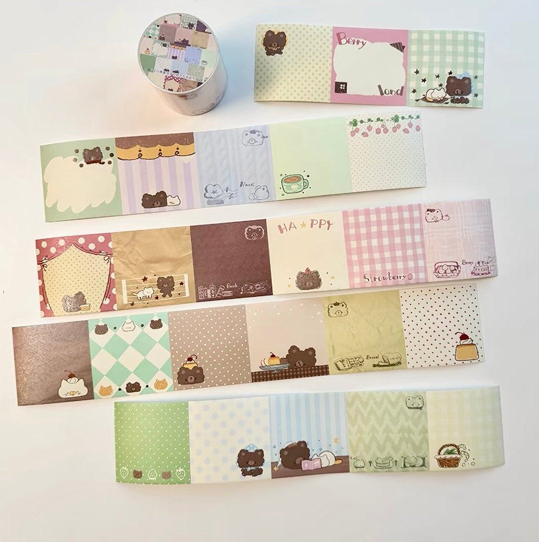 NEW! CCXX Studio - Spring Letter from Bear | Tear-Off | 5cm Paper Tape | Release Paper | 5M