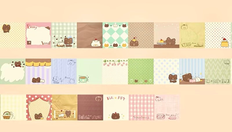 NEW! CCXX Studio - Spring Letter from Bear | Tear-Off | 5cm Paper Tape | Release Paper | 5M