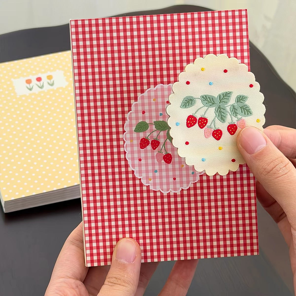 NEW! CCXX Studio - Strawberry | Colored Inner Pages | 128p Bound Notebook | EVA Cover | Journaling Accessory