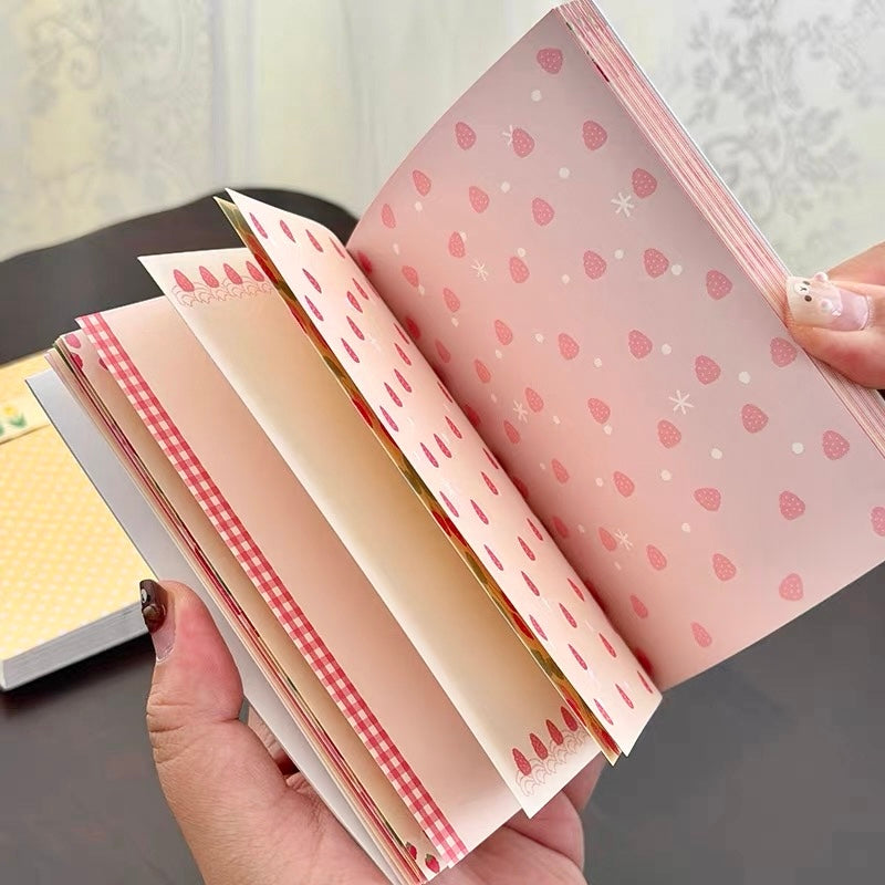 NEW! CCXX Studio - Strawberry | Colored Inner Pages | 128p Bound Notebook | EVA Cover | Journaling Accessory
