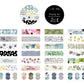 REPRINT!! Pion - Piece by Piece | 5cm Washi Tape | Pre-cut | Release Paper