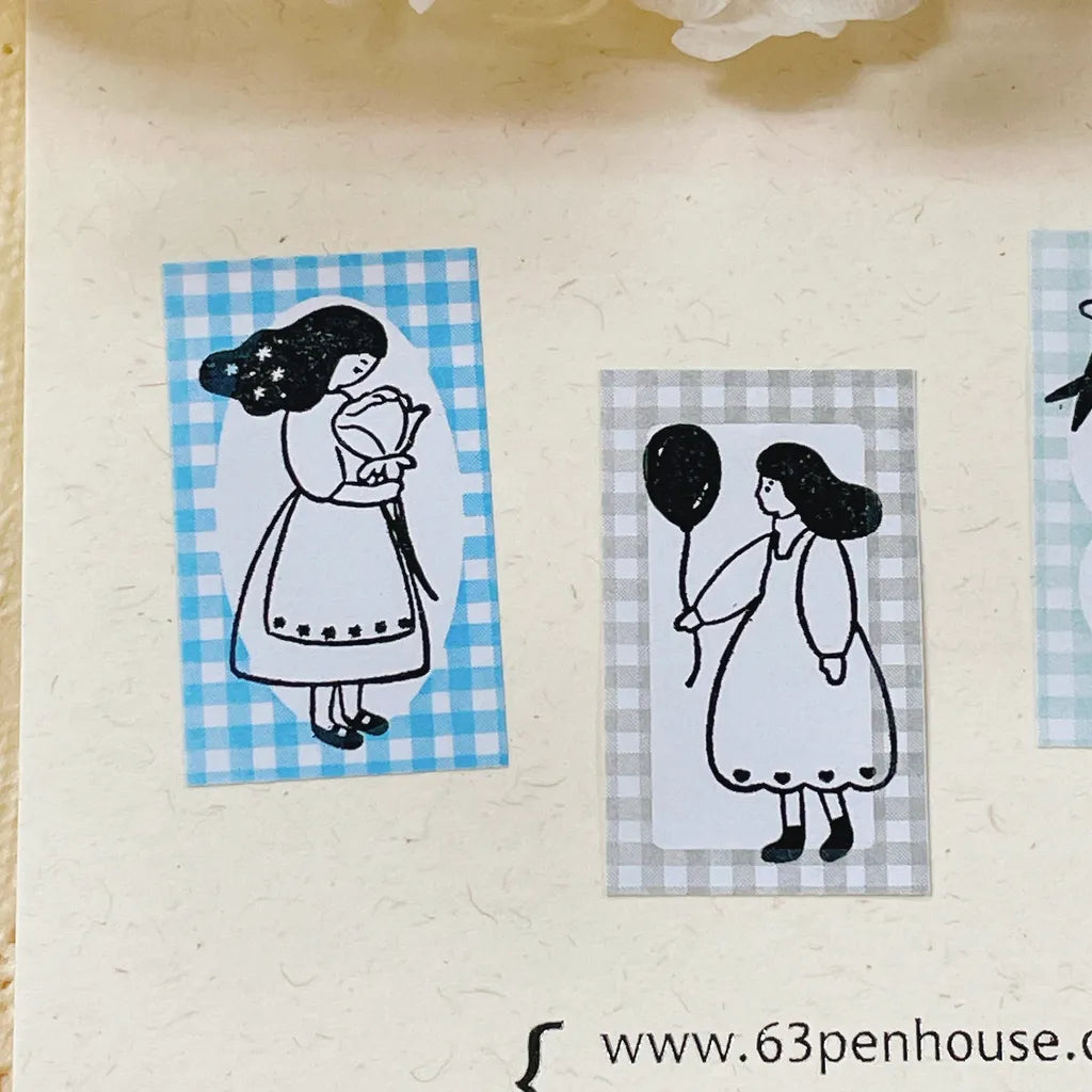 NEW! Hairmo X 63penhouse - Grid | Label Sticker Tape | Release Paper