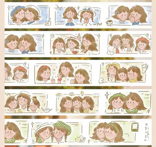 NEW! Wendy - Friends | Kiss-cut | 4cm Washi Tape | Release Paper | 5M